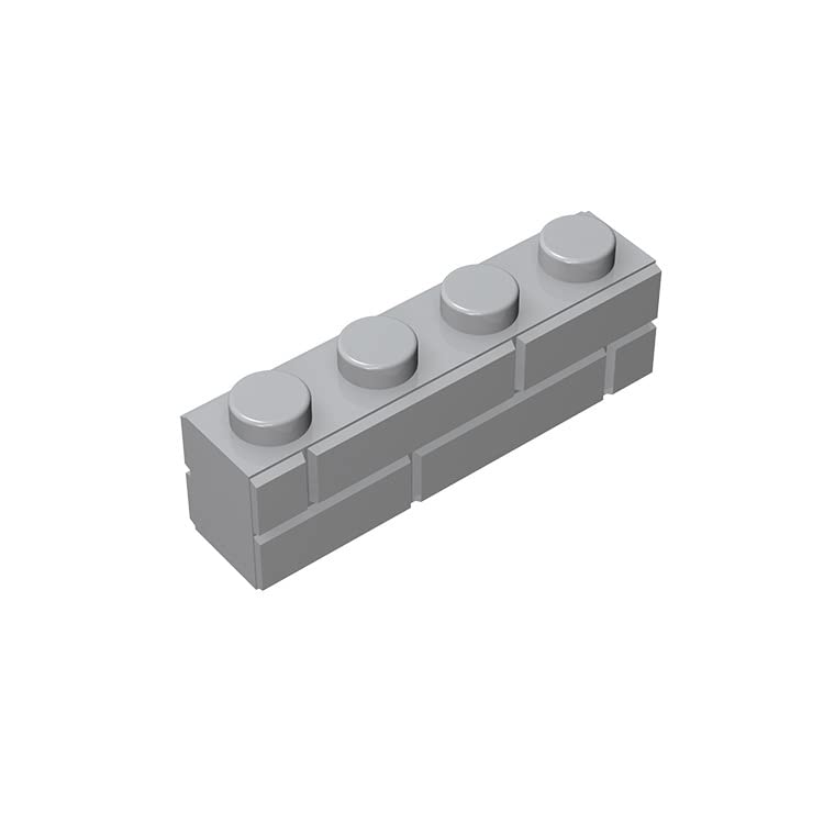Classic Bulk Brick Block, Masonry Profile Bricks Wall Blocks Parts, 100 Pcs Light Gray 1x4 Masonry Profile Brick, Compatible with Lego Parts and Pieces 15533(Colour:Light Gray)
