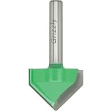 Grizzly C1207 90-Degree V-Groove Bit, 1/4-Inch Shank, 1-Inch Cutter Diameter