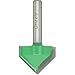 Grizzly C1207 90-Degree V-Groove Bit, 1/4-Inch Shank, 1-Inch Cutter Diameter