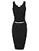 Tom's Ware Women Stylish Crop Top Midi Skirt Two-Piece Bodycon Midi Dress TWCWD110-BLACK-US M