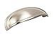 Amerock | Cabinet Cup Pull | Satin Nickel | 3 inch. (76 mm) & 4 inch. (102 mm) Center to Center | Ashby | 1 Pack | Drawer Pull | Drawer Handle | Cabinet Hardware