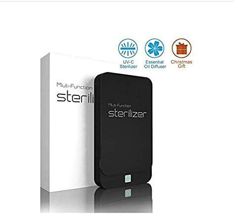 wanzi2 UV Cell Phone Sanitizer,Portable Mutl-Function Sterilizer for Small Accessories,UV Light Phone Cleaner with USB Charging for Mobile Phone Toothbrush Jewelry Watch (Black)