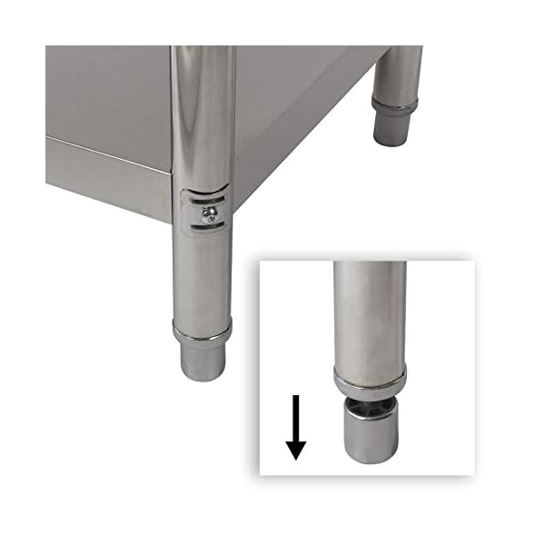 Edelstahl Arbeitstisch Tisch 120x60 cm hygienisch fÃ¼r Gastronomie GroÃkÃ¼che KÃ¼che – Bild 6