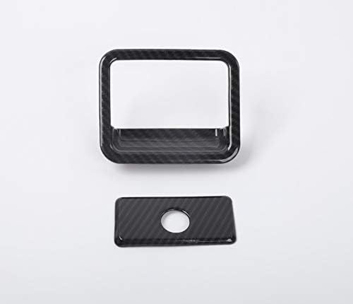 hors Co-Pilot Storage Box Handle Frame Cover Trim Shell ABS Wear Resisting Scratch Protection Device Nissan Patrol 2017+ (Carbon Fiber S5665)