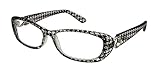 Edge I-Wear Women's Oval Cat Eye Frame Reading Glasses with Print 31924P-+2.75-3 (Clear Plaid)