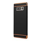 Coohole 2017 New Fashion Thin Electroplate Hard Case Cover for Samsung Galaxy Note 8 (Black, Note 8)