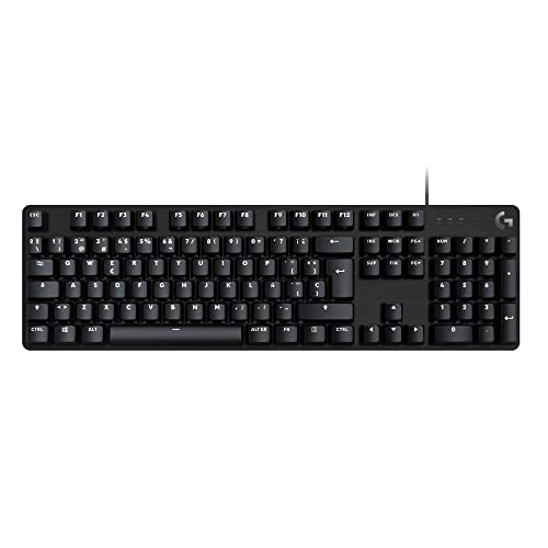 Logitech G413 SE Full-Size Teclado Mecánico para Gaming - Teclado Retroiluminado con Interruptores Mecánicos Táctiles, Anti-Ghosting, Compatible con Windows, macOS, Disposición QWERTY Español - Negro