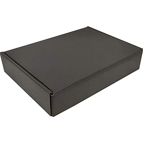 Lmuze Small Black Shipping Boxes for Small Business Pack of 258x5.5x1