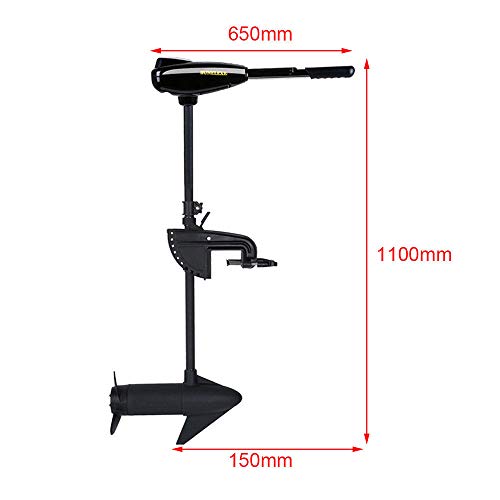 NOPTEG New 58LB Inflatable Boat Electric Trolling Motor Fishing Marine Outboard Engine(L-58LBS)