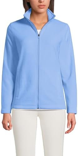 Lands' End Women's Sweater Fleece Snap Neck Pullover Jacket X