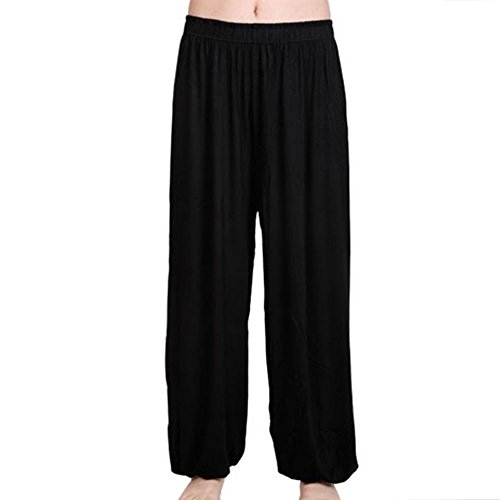 HIENAJ Men's Super Soft Modal Harem Yoga Pants Lounge Sleep Pilates Pajama Pants