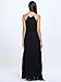 Persun Women's Open Shoulder Cut Out Back Pleated Chiffon Sleeveless Maxi Dress Black Large