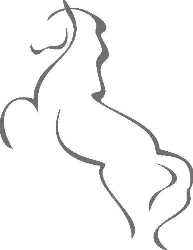 INDIGOS 4051095724117 Childrens Wall Stickers – D225 Gaul Horse Stallion Horse Large Tribal Sticker, Glasdekor, 40 x 30 x 1 cm