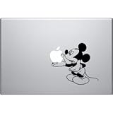 Mickey Holding Apple Macbook Vinyl Sticker Laptop Skin