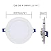 JULLISON LED 6 Inch Recessed Low Profile Slim Panel Light with Junction Box, IC Rated Air Tight, 12W, 800 Lumens, 4000K Cool White, CRI80+, Dimmable, Damp Location, ETL (4 Packs)