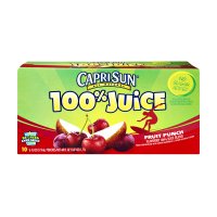 CAPRI SUN 100% JUICE ALL NATURAL FRUIT PUNCH JUICE POUCHES – 10 PK