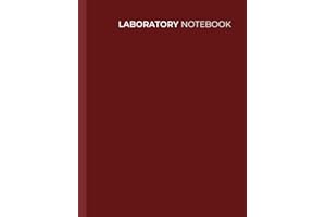 Laboratory Notebook - Large Student Lab Book, 8.5x11 Inch, 5x5 Quad Ruled Graph, 100 Numbered Pages - Red