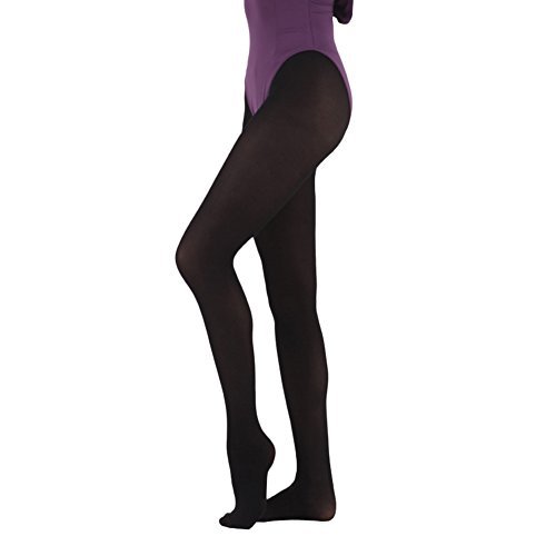Girl's Ballet Dance Tights - Ultra-Soft Toddler Ballet Tights for Women (Black Pink, 2 Pairs, M)