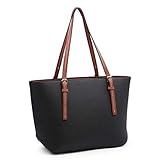 XB Laptop Tote Bag Fits Up to 13.3'' Lightweight Work Tote Bag Women's Top Handle Satchel Handbags Purse Tote Shoulder Bag (Black)