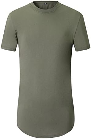 Valley Railway Mens Long T-Shirt Hipster Hip-Hop Street T-Shirt with Zipper US Sizes