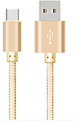 USB Type C Cable - Housailei 6.6 Feet / 2 Meter Nylon Braided Type C to USB A Cable for Type-C Devices Including New MacBook, LG G6 V20 G5,Google Pixel, Nintendo Switch, Samsung Galaxy S8+ (Gold)