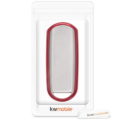 kwmobile autosleutelhoes compatibel met Mazda 2-knops Keyless Go autosleutel - TPU beschermhoes in hoogglans rood - Afbeelding 8