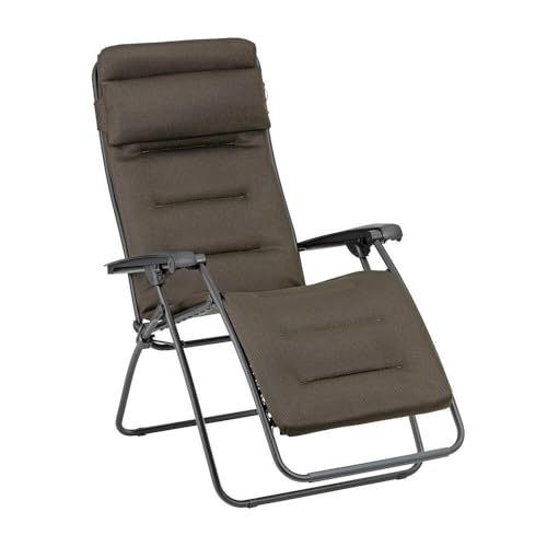 Lafuma MOBILIER - Gepolsterte Zero-Gravity-Relaxliege-Garten - Rsx Clip - AirComfort® - Braun Taupe LFM2058_7057-5 Jahre Garantie