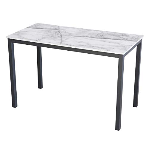 Tilly Lin Faux Marble Writing Desk Computer Desk, Home Office Table, Sturdy and Elegant, 47.2" W