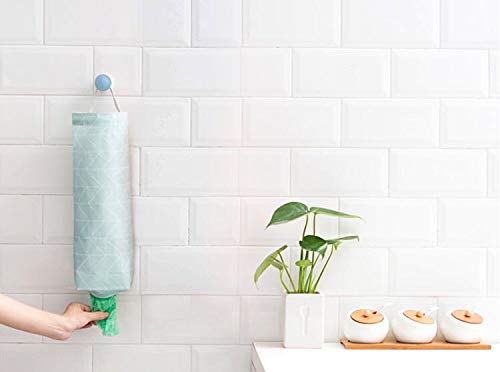 Plastic Bag Holder (3 pack) Waterproof Wall Mount Grocery Dispenser Garbage Bag Organizer by YMHB - Thumbnail 4