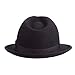 Dorfman Hat Co. Men's Wool Felt Snap Brim Hat (X-Large, Black)