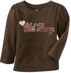 Amazon Co Jp Old Navy ｔシャツ 長袖 ブラウン 月齢 6ヶ月 1歳半 並行輸入品 服 ファッション小物