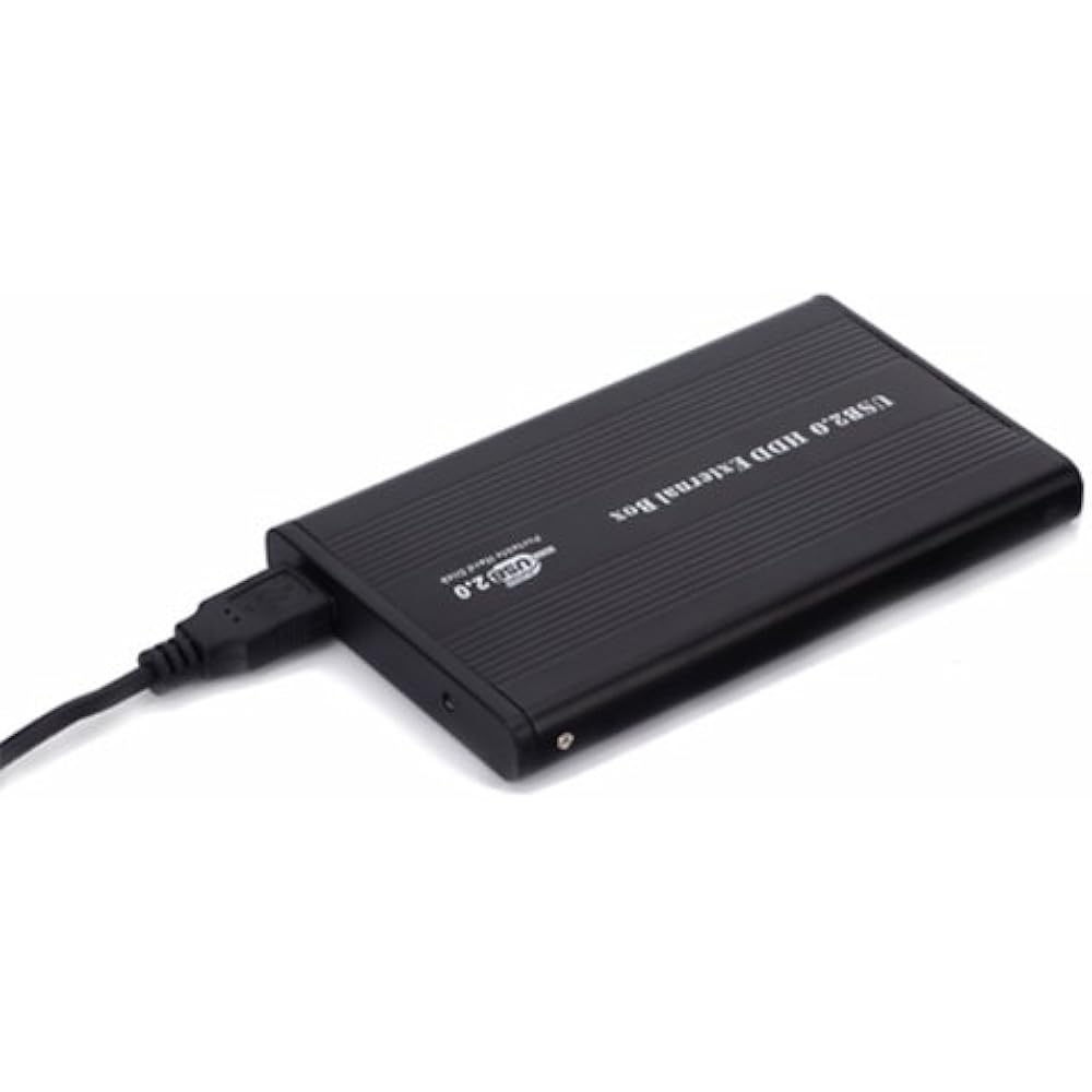 USB 2.0 Aluminum External Hard Drive Enclosure Case Supports 2.5inch
