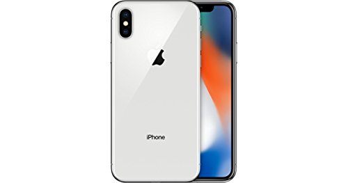 Apple iPhone X, 64GB, Silver - for AT&T/T-Mobile (Renewed)