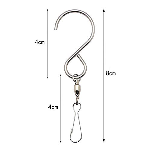 2Pack Smooth Spinning Swivel Clips Hanging Hooks for Wind Chime Mobile