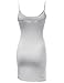 Awesome21 Basic Solid Spaghetti Strap Camisole Slip Dress White Size L
