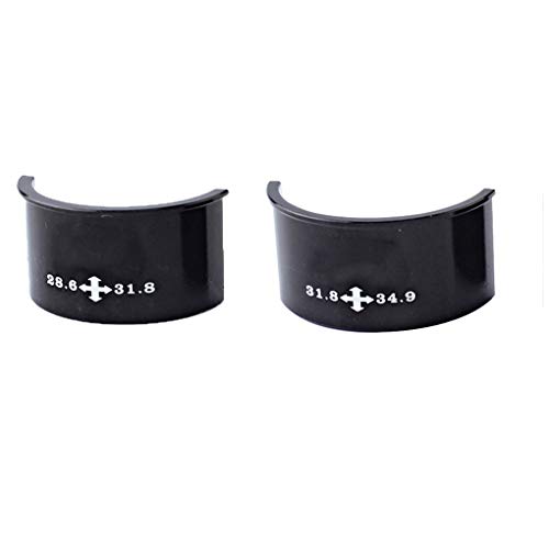 OmkuwlQ 2pcs 28.6mm to 31.8mm 31.8mm to 34.9mm Shim Adapter Bicycle Bike Front Derailleur Conversion Shim