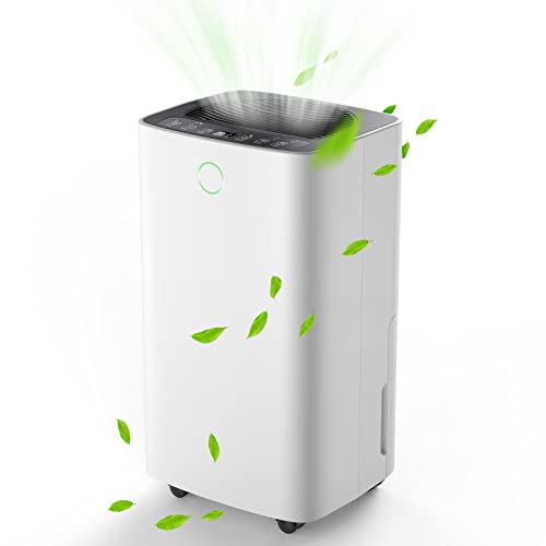 FREE VILLAGE Dehumidifier, 24 Pints Dehumidifier for Home Space Up to 1500 Sq. Ft, with Drain Hose, Auto Drainage, 0.53Gal Water Tank, 12 Hr Timer, Washable Filter, Dehumidifier for Basement, Bathroom