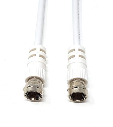 MainCore 1m long White F Connector Plug to Plug RG59 75Ohm RG59/U Coaxial Cable/for Satellite, Sky Digital, NTL, Telewest, CCTV, SAT, Tuner, Broadband Services