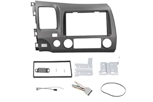 Akozon Double Din Installation Kit, 2DIN Radio Dash Kit with Wiring Harness Car Stereo Navigation Fascia Fit for 2006‑2011