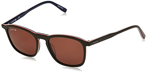 Lacoste L901s Rectangular Sunglasses, Green/Orange/White, 52 mm