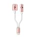 Dreamvasion 2 in 1 Lightning to 3.5mm Headphone Adapter,Charger and 3.5mm Earphone Jack Cable Adapter (No Music Control) for iPhone 7 / 7 Plus