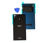 md0410 BLACK Rear Back Glass Battery Door Housing Cover with NFC Replacement with adhesive + opening Tool Compatible For Sony Xperia Z5 Premium E6853 E6833 E6883 replacement