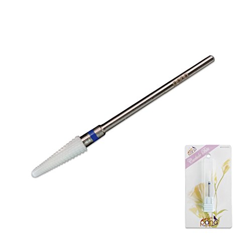 Pana Professional - Small Cone White Ceramic Bit 3/32" Shank Size - Nail Drill Bit for Dremel Machine