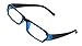 Kobwa(TM) Black Blue Fashion Clear Plastic Full Frame Rectangle Lens Uv Protection Plano Eyeglasses For Man Women With Kobwa's Keyring