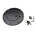 Rampage Locking Fuel Door Cover | Billet Style, Aluminum, Black | 85006 | Fits 1997 - 2006 Jeep Wrangler TJ