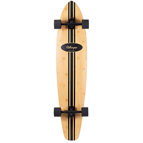 LMAI 27,5'' Bambus & Ahorn Cruiser Skateboard Longboard – Komplett Montiert, 62 Mm Rollen, 13,3 Cm Achsen