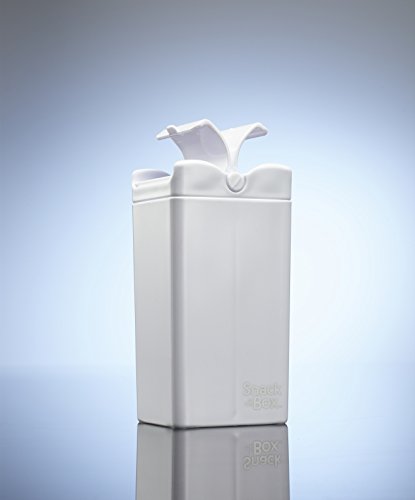 Precidio Design Snack in the Box UNIQUE, a stylish and Eco-Friendly Reusable Snack Box Container (White)