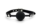 Gag - Soft Silicone Ball Gag - The Beginner Gifts for Bondage Restraints(black)