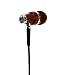 XINKSD NRG Premium Genuine Wood in-Ear Noise-isolating Headphones with Microphone (Brown)