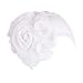 Botrong Women Ladies Retro Big Flowers Hat Turban Brim Hat Cap Pile Cap (White)